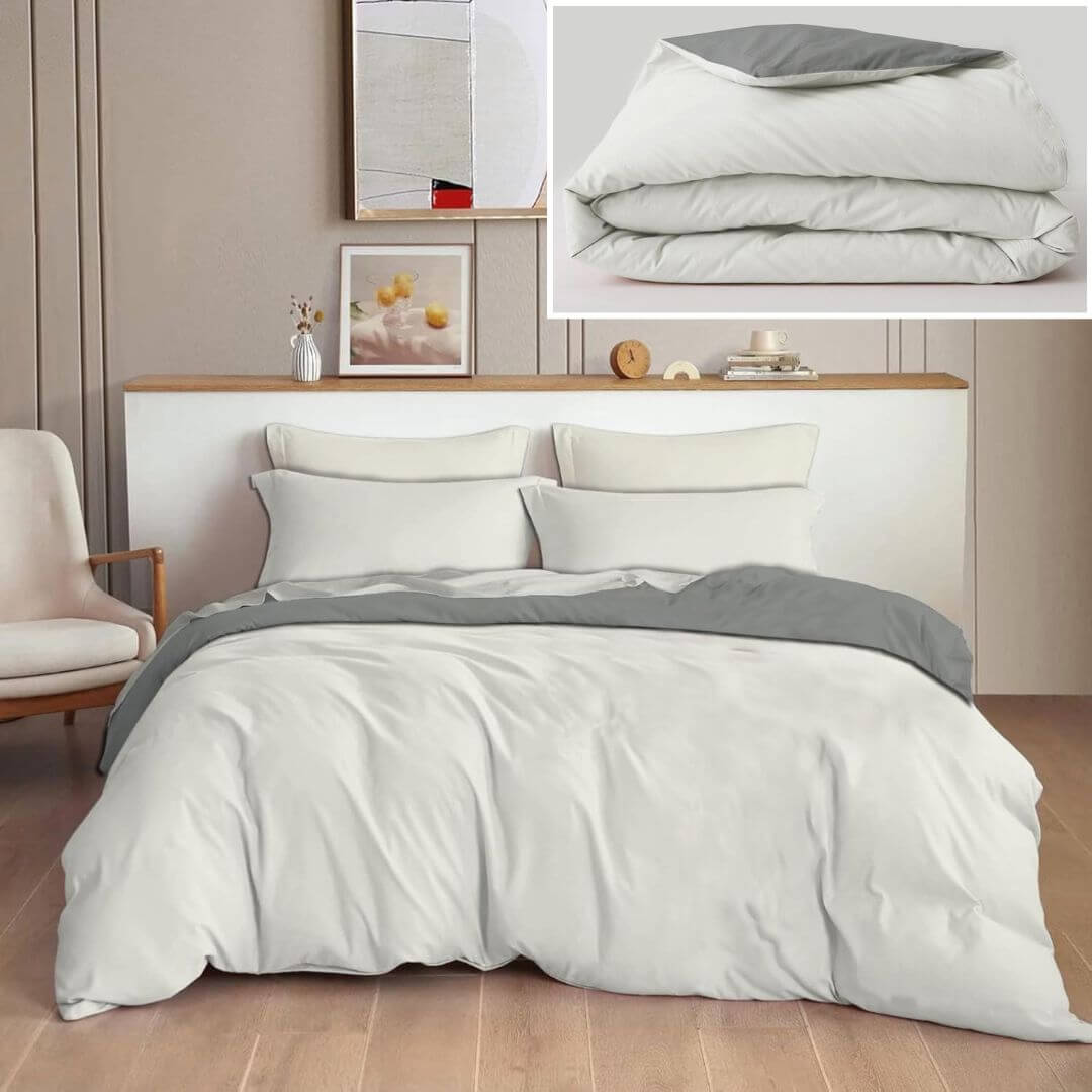 Ash and Pearl Grey Comforter Set
