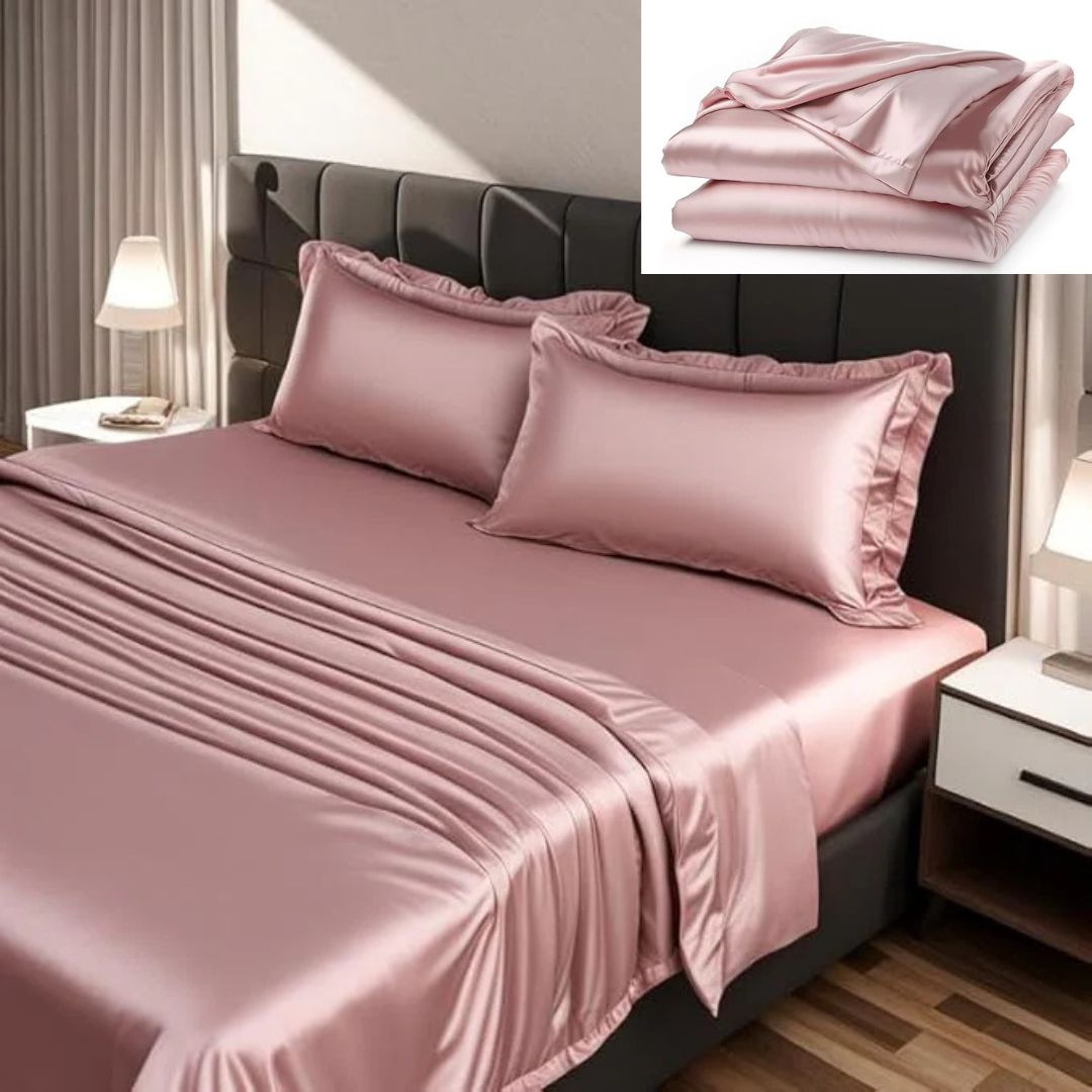 Cameo Rose Satin Bedsheet