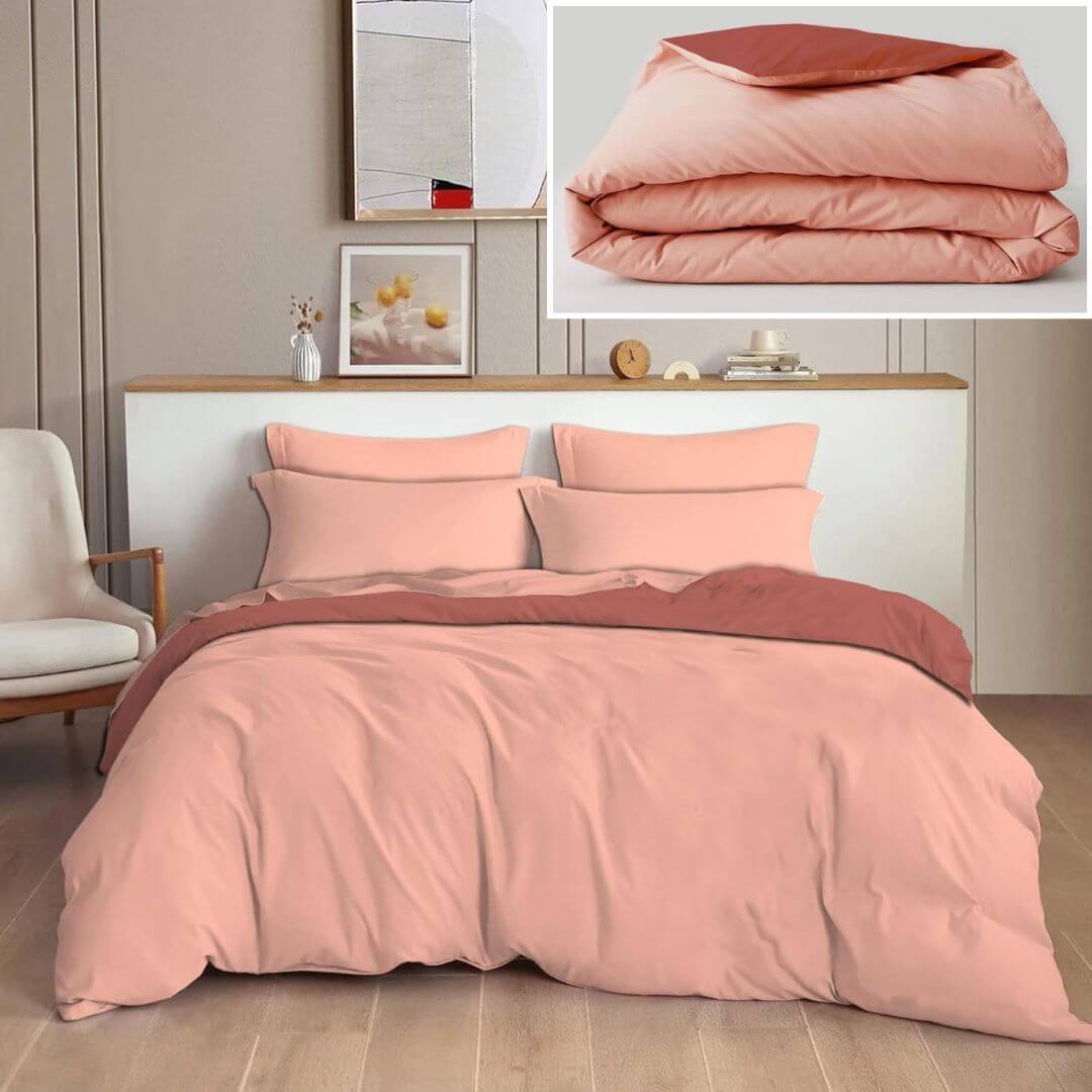 Peach and Cherry Comforter Set