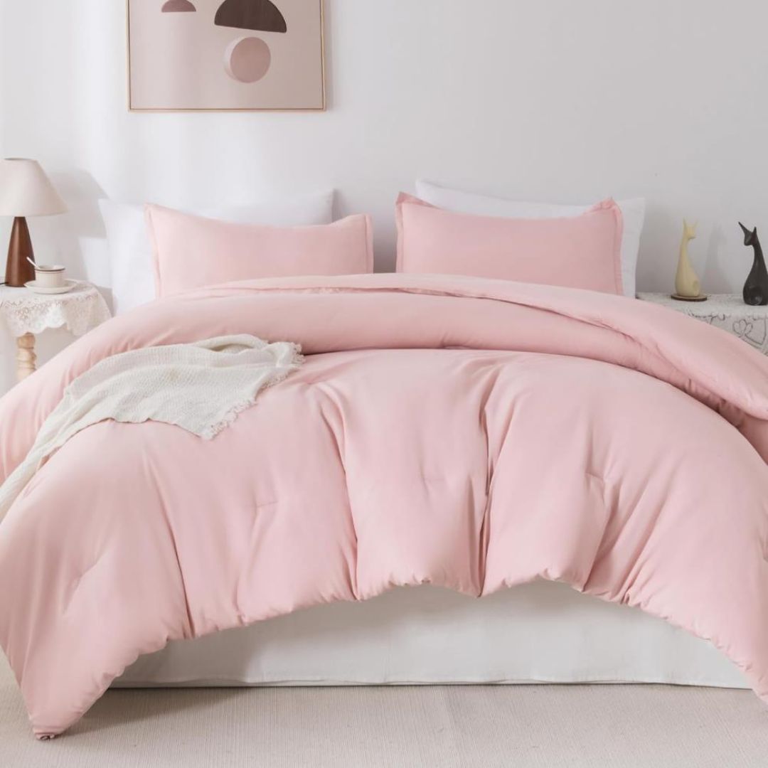 Solid Blush Comforter Set